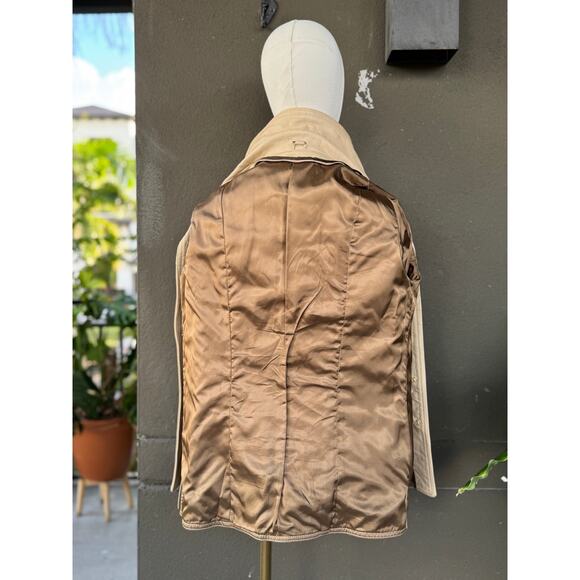 Vintage Leathers by New England USA Beige Deerskin Leather Jacket 8 Mid Western - Picture 3 of 8